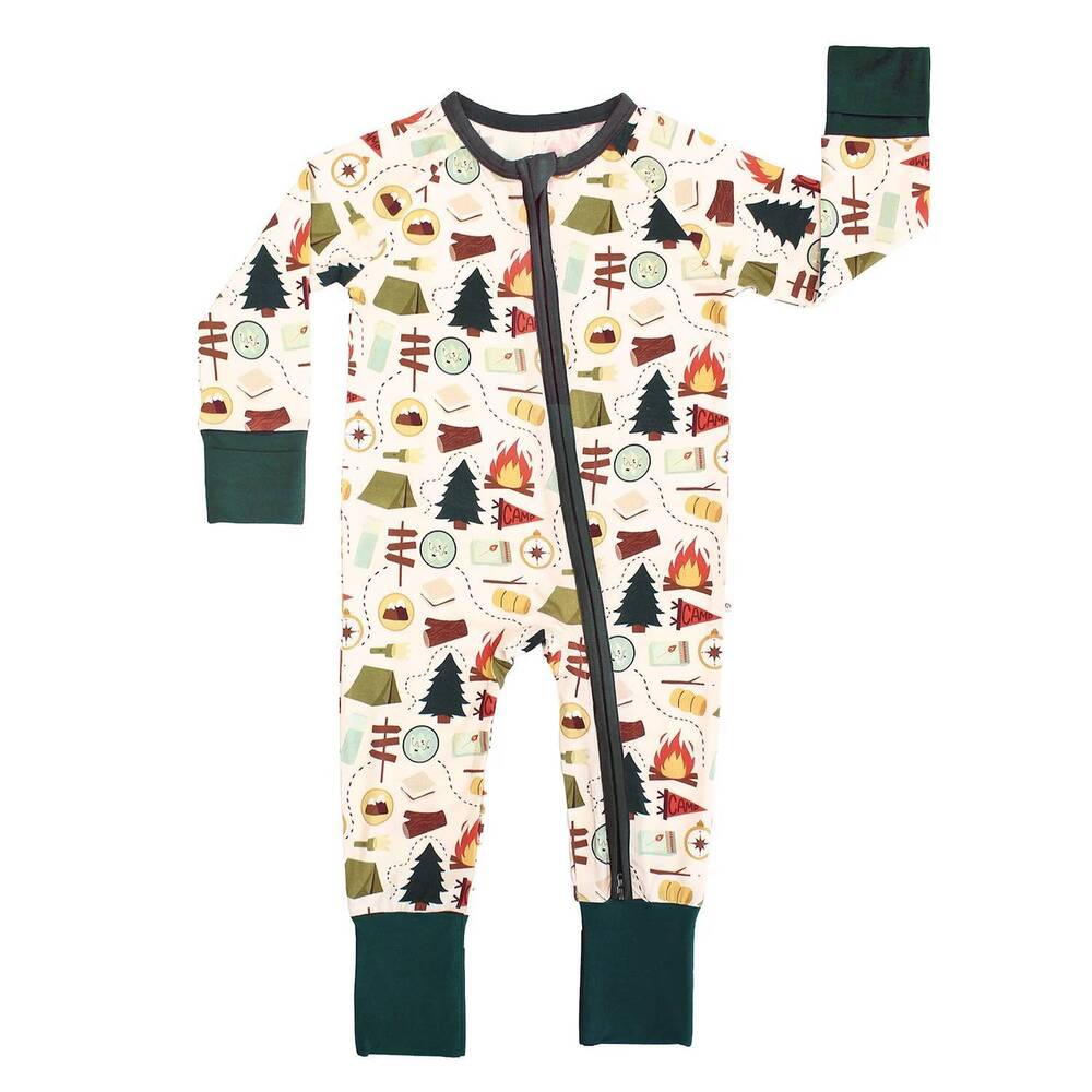 NEW EMERSON AND FRIENDS boy's camp emerson bamboo convertible pajamas in multi
